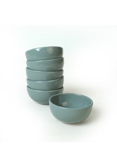Keramika Yeşil Bulut Mini Çerezlik / Sosluk 8 Cm 6 Adet 326