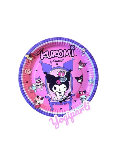 Kuromi Baskılı 16 Kişilik Doğum Günü Parti Malzemeleri Renkli Tüm Yaşlar