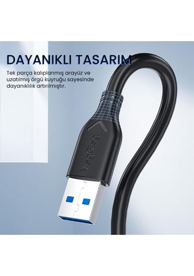3.0 Micro B Şarj Ve Data Hdd Kablosu 1.5 Metre Diğer