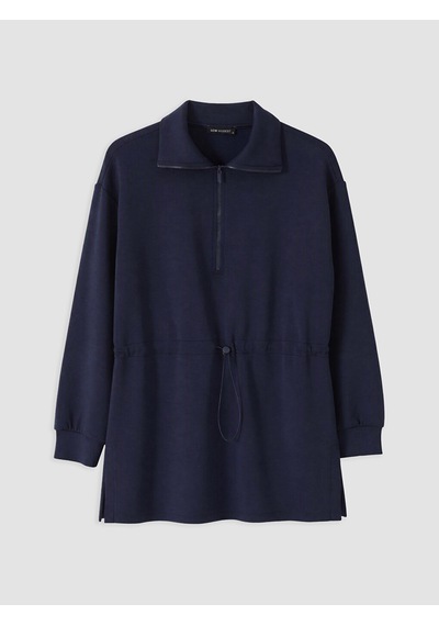 Lcw Modest Lacivert Soft Touch Kadın Sweatshirt Tunik