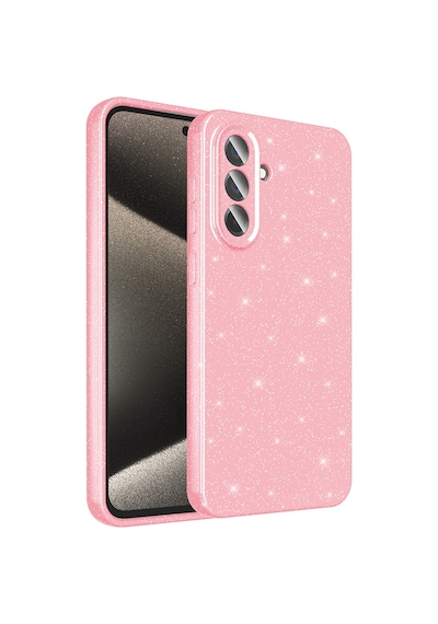 Effox Galaxy Uyumlu A36 Kılıf Kamera Korumalı Simli Lüks Koton Kapak - Açık Pembe AÇIK PEMBE