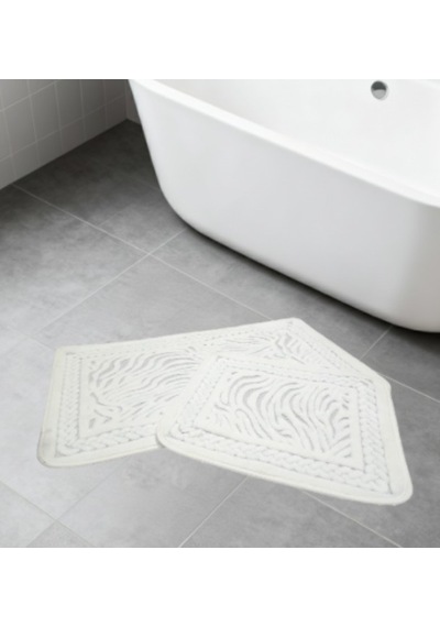 Banyo Paspası 2'li Set Paskal Ekru Çok Renkli