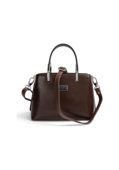 Silver & Polo Silver Polo Kahve - Kahve Düz Cilt Kadın El Çantası Sp987 Kahverengi