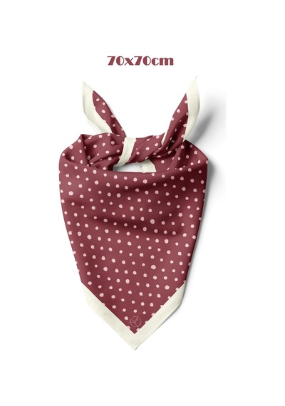 Perle Desen 70 70cm Bandana/fular Bordo