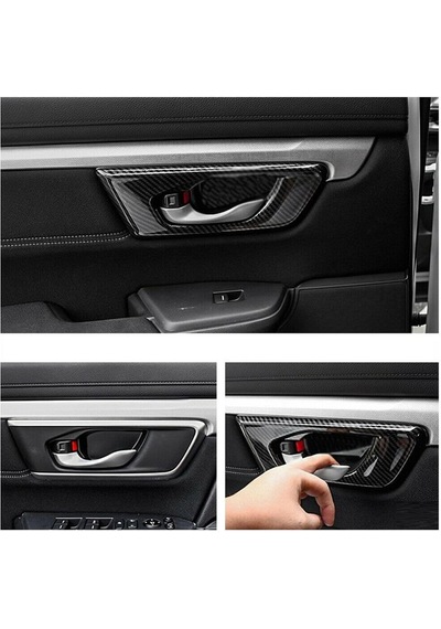 Honda CRV İçin Uyumlu İç Kapı Açma Kolu Karbon 2019+