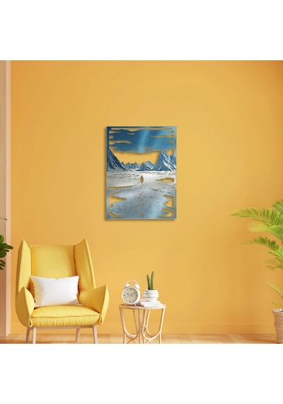 Sessiz Yolculuk Nihilist Penguen Ve Buzullar - Metal Tablo 68 X 90 Cm Çok Renkli
