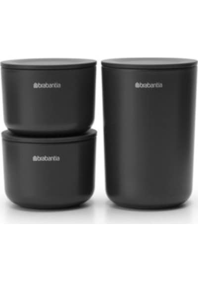 Brabantia Renew Dark Grey 3lü Kapaklı Plastik Düzenleyici Koyu Gri
