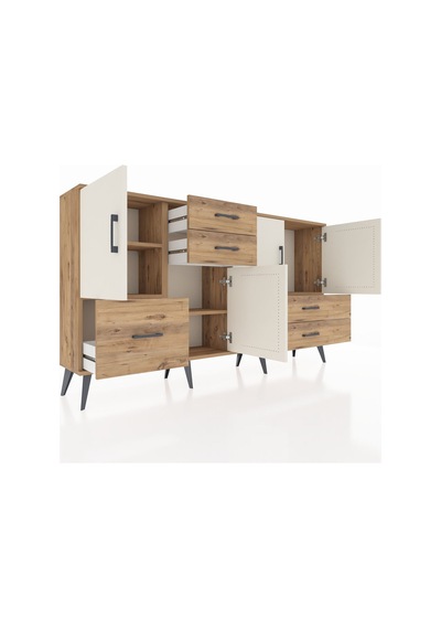 Arges Konsol 4 Raflı 5 Çekmeceli 4 Kapaklı 176x30x99 Çam-aytaşı/çam Aytası/atlas Çam - Atlas Çam Arges Konsol 4 Raflı 5 Çekmeceli 4 Kapaklı 176x30x99 Çam-aytaşı/çam Aytası/atlas Çam - Atlas Çam
