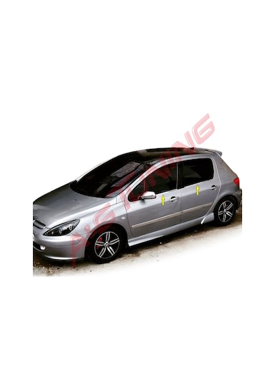 Peugeot 307 Krom Cam Çıtası Tk 2001 Üzeri 4Prç Paslanmaz Çelik N11.4649