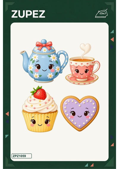 Tatlı Çay Saati 19x25 Cm Ütüyle Uygulanan Baskı Zpz1059 - 928156653
