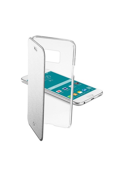 Cellular Line Galaxy S6 İle Uyumlu Clear Book Kılıf Gümüş Clearbookgals6s