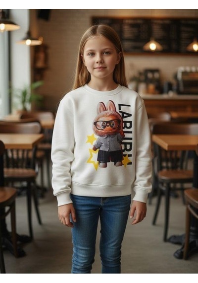 Kız Çocuk Pamuklu Baskılı Karakter Baskılı Tasarım Sweatshirt-16400 Ekru Kız Çocuk Pamuklu Baskılı Karakter Baskılı Tasarım Sweatshirt-16400 Ekru