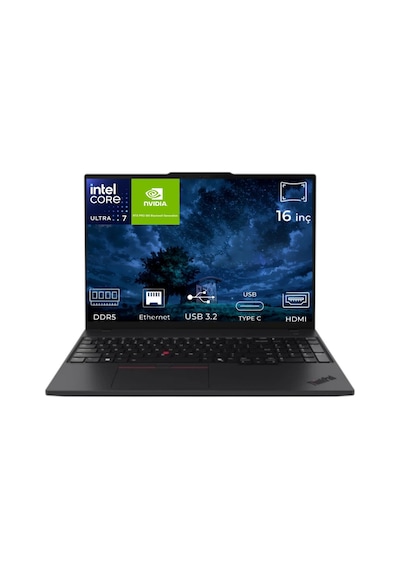 Lenovo ThinkPad P16S Gen 4 21QV000ATX-K08 Ultra 7 255H 32 GB 1 TB SSD RTX PRO 500 16" W11P Dizüstü Bilgisayar