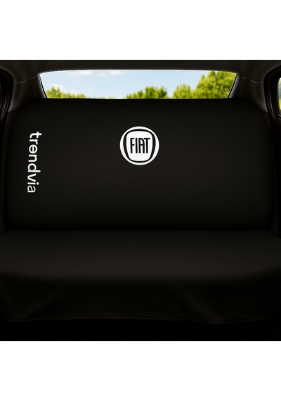 Siyah Penye Kumaş Fiat Logolu Ön Ve Arka Oto Koltuk Kılıfı Takımı