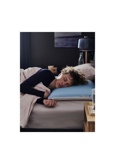 Ikea Kvarnven Ergonomik Yastık, Mavi-beyaz, 42x54 Cm, Soğuk Tutan Ürün / Yan/sırt Üstü Uyuyanlar İçin