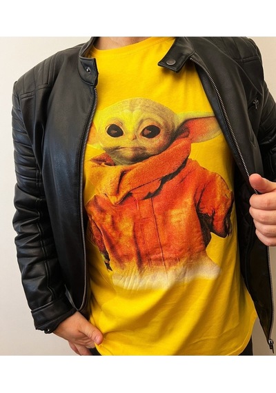 Noıssey Mavi Etiket T-shirt Star Wars Baby Yoda 000011-tsy Sarı