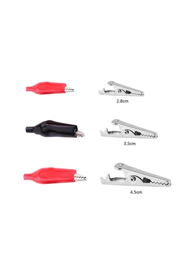Timsah Ağızlı Klips Krokodil 2'li Set Kırmızı Siyah 2.8 CM
