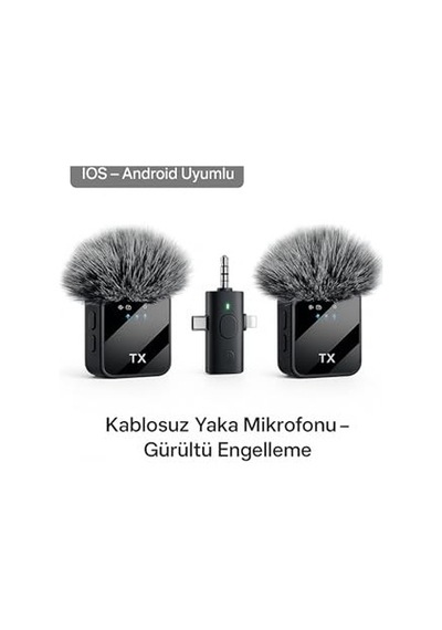 Daytona K9-y2 Kablosuz Taşınabilir 3 In1 Yaka Mikrofonu Tüylü Mini Mic Tak Ve Çalıştır Canlı Yayın Vlog Kablos