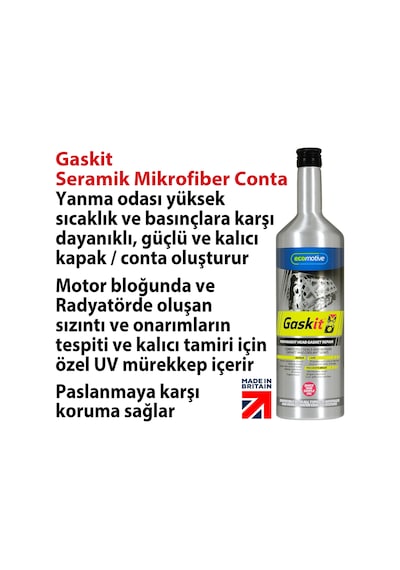 Cleandrive Gaskit Silindir Conta Tamiri ve Radyatör Kaçak Tamir Sıvısı 500 ML