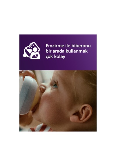 Doğal Tepkili Biberon, 260 Ml, Orta Akışlı Emzik Ucu Akış 3 , Orman Bitkileri Desenli, Scy903/74
