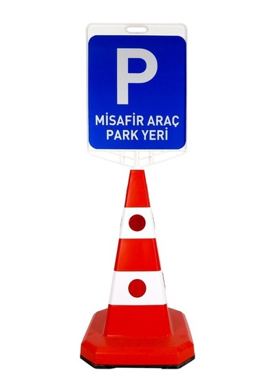 Misafir Araç Park Yeri Logo Ultra Kedi Gözlü Trafik Koni Seti