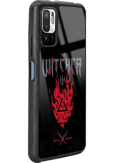Xiaomi Redmi Note 10 Uyumlu 5g Witcher 3 Fire Tasarımlı Glossy Telefon Kılıfı Siyah