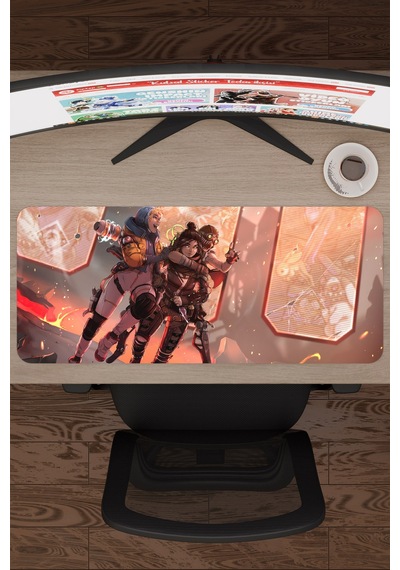 Apex Legends Kaymaz Dikişli Kauçuk Oyuncu Mousepad V2 - 70x30 Xl Gaming Mouse Pad Fare Altlığı