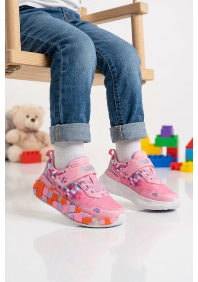 Ruffon 1030 P Pembe-beyaz-lila Kız Çocuk Spor Ayakkabı
