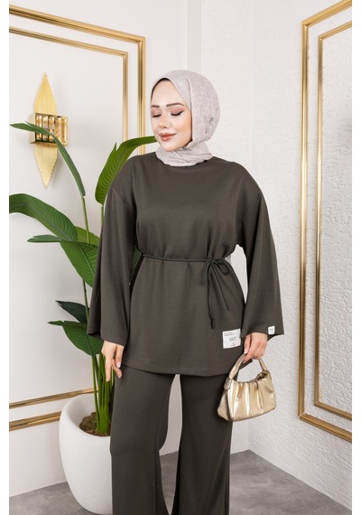 Nevayla Moda Mevsimlik Modal Kumaş Takım - T114 Haki