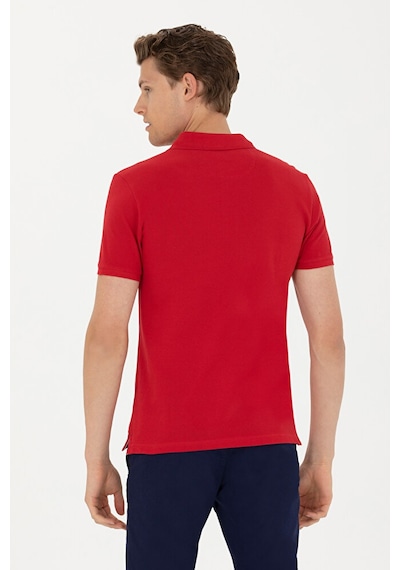 U.S. Polo Assn. Erkek Saks Basic Polo Yaka Tişört 50263238-vr045 Kırmızı