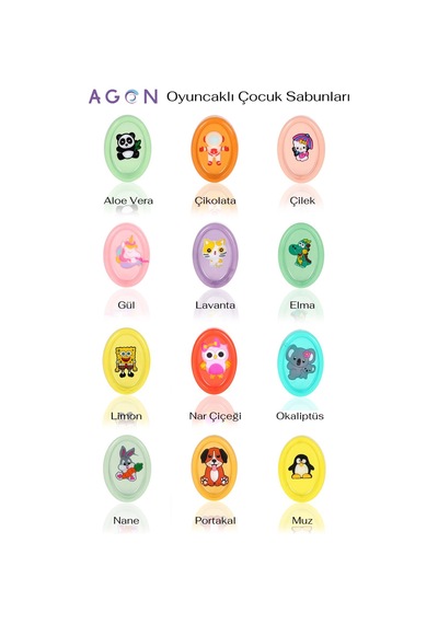 Agon Aloe Vera Özlü El Yapımı Oyuncaklı Çocuk Sabunu 50 G