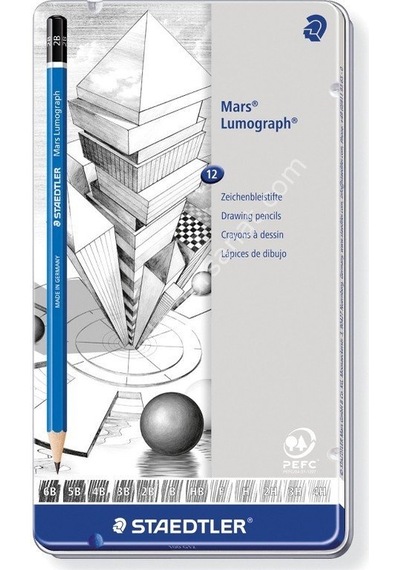 Staedtler Mars Lumograph Karakalem 12'Li Set