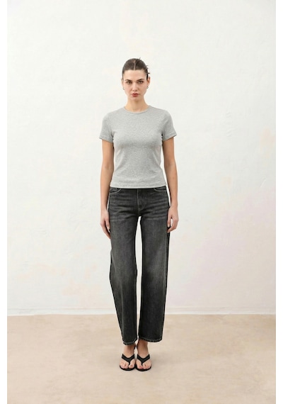 Antioch Kadın Basic T-shirt Gri