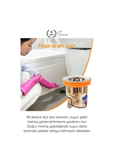Kokuönleyici Koku Önleyici Gider Aparatı Dn40 Dn50 Lavabo Sifon Geri Akış Engelleyici Paslanmaz Çel