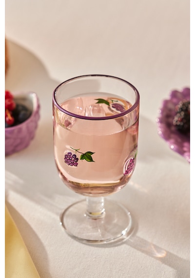 Karaca Desenli Kadeh 390 Ml Mor