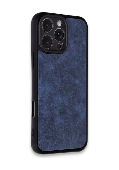 Newface - 240 - Apple iPhone Uyumlu 16 Pro Kılıf Aras Deri Kapak - Csmo-tex - - Lacivert
