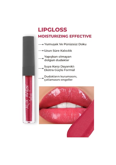 Uzun Süre Kalıcı Yapışkan His Bırakmayan Nemlendirici Dudak Parlatıcısı-lipgloss 12 Juicy Strawberry