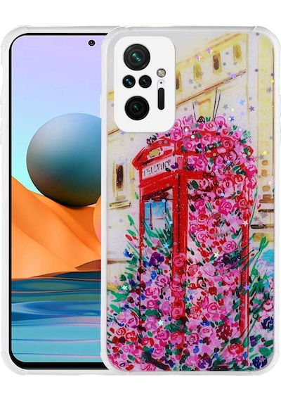 Redmi Note 10 Pro Kılıf Simli Desenli Kamera Korumalı Parlak Tchs Popy Kapak - Kulübe Kulübe