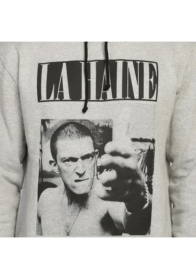 Bant Giyim - La Haine Gri Kapşonlu Erkek Sweatshirt Hoodie Gri