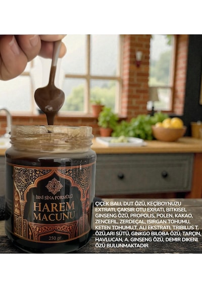 1 X 240 Gr Yeni Harem Macunu Ballı Tarçınlı,keçiboynuzu Ekstratlı Ve Ginsengli Multivitamin Anzeli