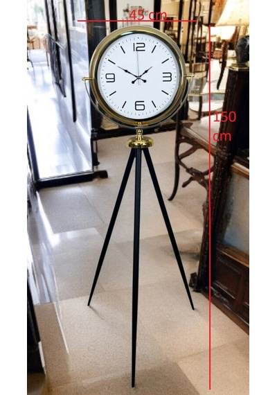Elegance Gold Tripod Ayaklı Saat Çok Renkli