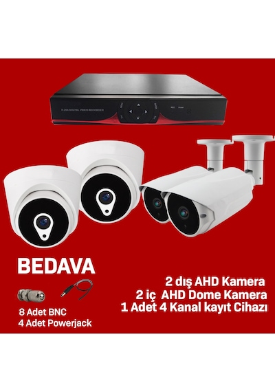 2İç 2Dış Ahd Set 8 Bnc+4 Power Jack