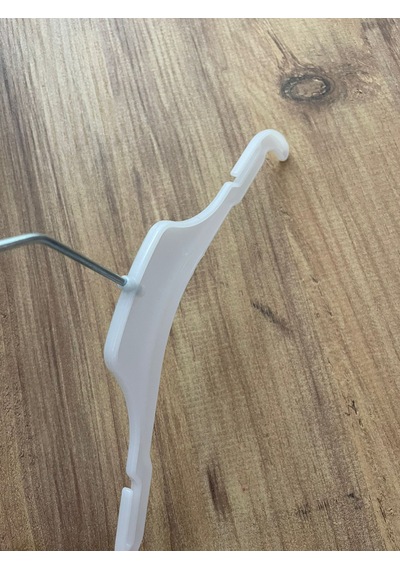 30adet-26cm Beyaz Bebek Kıyafet Askısı Beyaz