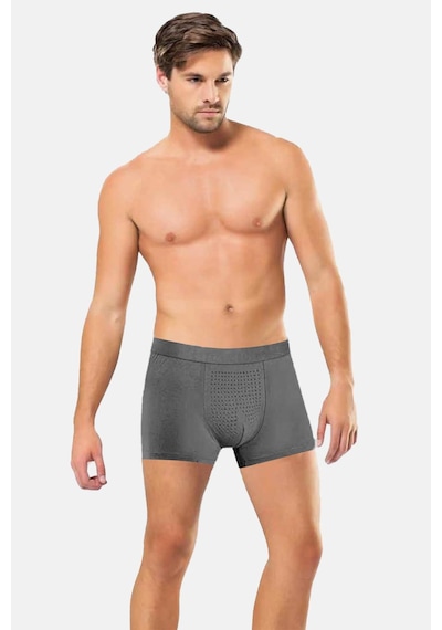 Anıt 4 Adet Erkek Bambu Likralı Boxer 1284 Çok Renkli