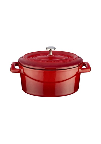 Metal Oval Mini Tencere, Kırmızı 0