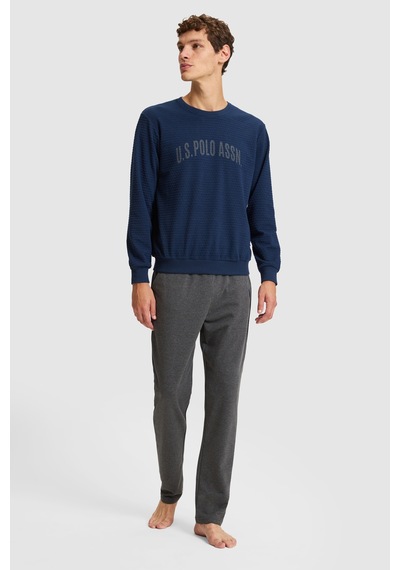 U.S. Polo Assn. Erkek Lacivert Pijama Takımı 50333240-vr033