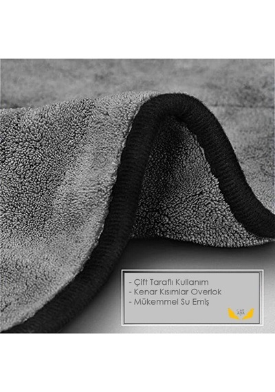 Mikrofiber Oto Kurulama Ve Temizlik Havlusu 40cmx40cm, 3 Adet, 440gsm