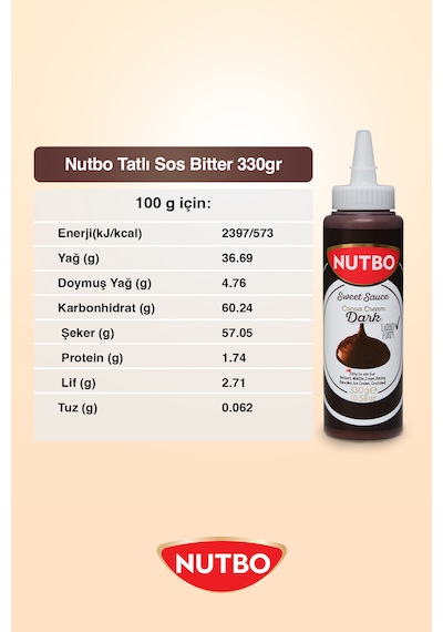Tatlı Sos Bitter- Waffle& Krep& Pankek& Churros& San Sebastian& Kruvasan& Dondurma Sos 330 Gr