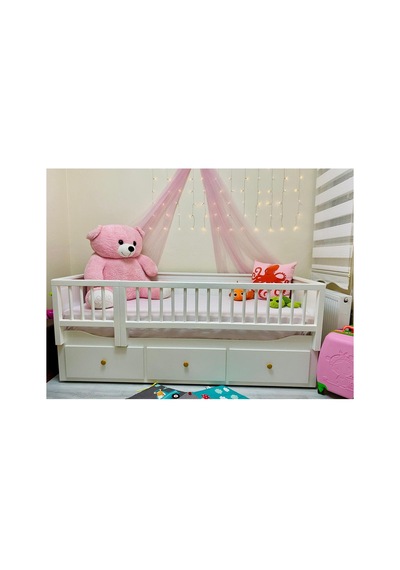 150x50 + 48x50 Beyaz Hemnes Divan Bariyer, Trabzan, Korkuluk Beyaz - 814398930