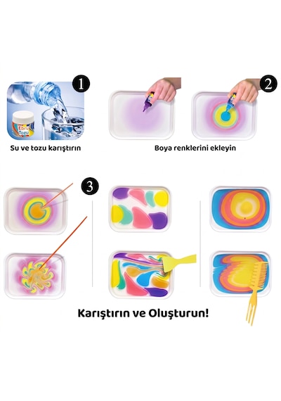 Crafty Co. Profesyonel Su Üzerine Boyama Ebru Sanatı Seti - Dıy Marbling Paint Başlangıç Kiti 12 Renk + Malzemeler Çok Renkli Crafty Co. Profesyonel Su Üzerine Boyama Ebru Sanatı Seti - Dıy Marbling Paint Başlangıç Kiti 12 Renk + Malzemeler Çok Renkli